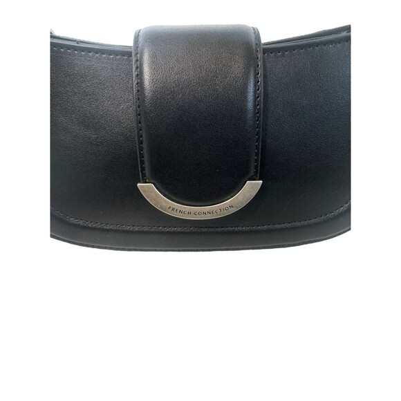 French Connection Maud  Baguette Shoulder Bag Chain Crossbody Vegan Faux Leather - Picture 6 of 16